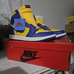 Nike Air Jordan Sneakers - Blue and Yellow